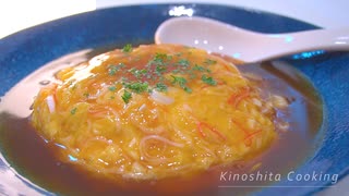 「短時間でパパっと作れる」餡の失敗がないフワフワ卵の和風天津飯｜料理Vlog