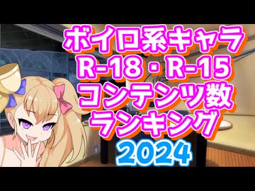 ボイロ系キャラR-18,R-15コンテンツ数ランキング 2024年版
