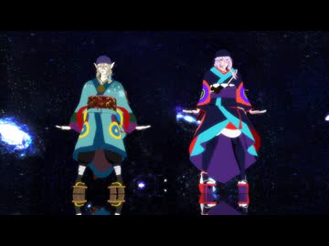 【MMDモノノ怪】宇宙空間でgalaxias!【Shibasaki Kō, DECO*27 and TeddyLoid】