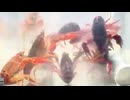 ホモと見る超音波の風呂にぶち込まれるザリガニ