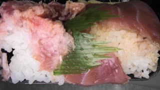 お魚屋さんの寿司のネギトロ鉄火丼を食べました。 #寿司　#鉄火丼　#ネギトロ