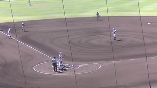 新潟産大付 千野虹輝くんがセンターへ同点タイムリー（2024年8月9日 甲子園1回戦 花咲徳栄 対 新潟産業大付）