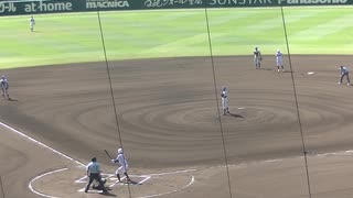 新潟産大付 堀田 温斗くん四球を選ぶ（2024年8月9日 甲子園1回戦 花咲徳栄 対 新潟産業大付）