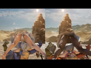 [SC6 ryona]姉妹同時マッスルバスター、ソフィーティア&カサンドラ