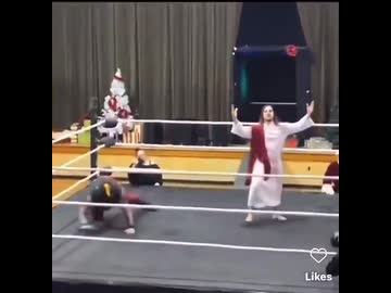 ホモと見る奇跡を起こしてリングで無双するキリスト