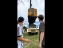 How Many School Buses Can We Stack - MrBeast Short Video 21