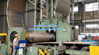超大型ロール曲げ加工機 三本ロール
