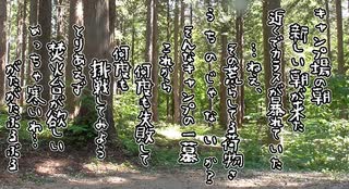 ある朝のキャンプ場～ひるがの高原キャンプ場～
