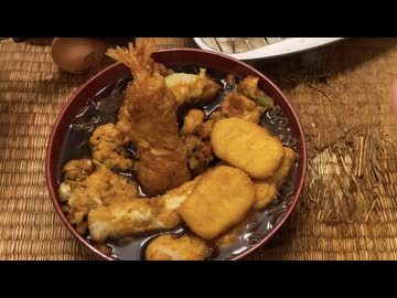 年越しちゃった蕎麦作ってみた（ハイボール）