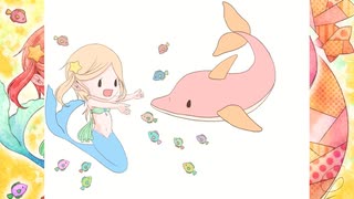 【イラストメイキング】にんぎょひめのおもちゃ箱【クリップスタジオペイント】