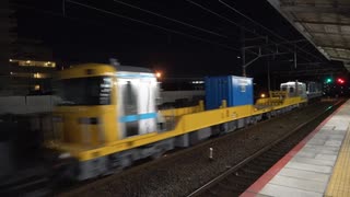 【四国も】JR四国9000系定尺レール輸送車甲種輸送山科通過(20250108)【レールキヤ】