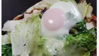 ふう　めちゃんこおいぴかった　エリンギで抗癌　人参で抗癌　ほうれん草の鉄分で酸素吸入アップ　#抗がん食卵でほぼすべての栄養素確保と　チーズありだと美味しいね