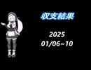 2025年 1月6日～10日　収支結果