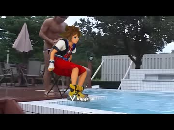 キングダムハーツのソラをプールにぶち込むタクヤさん