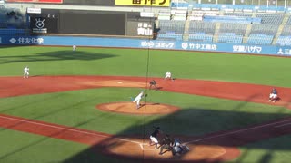 創価大 古和田大耀が右安打　２死一、二塁＜明治神宮大会 決勝 青学 対 創価大 2024年11月25日＞