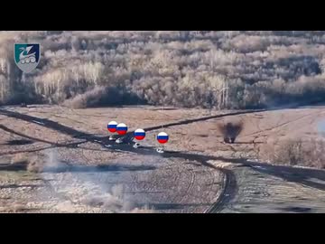 ホモと見るジャベリンに狙われるロシア軍車列