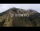 Clouds Over Mount Batur Volcano Crater In Bali, Indonesia