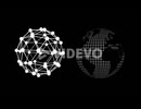 Digital animation of globe of network of connections and globe icon spinning on black background