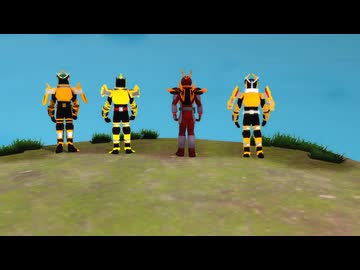 【MMD特撮】仮面ライダー剣４人組でOver The "Period"【short】