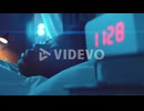 African American Woman Using Phone in Bed at Night