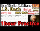 【1時間ぶっ続けで練習!】BWV 1013 - フルート独奏のためのパルティータ イ短調 (1 時間のスクロール)
