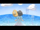 夏、冷却、海中にて