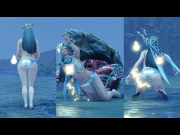 【MHR:SB リョナ】白髪白水着 麻痺 DLC04(ミノト) ランゴスタ 密林夜