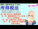 所得税法　第二編　居住者の納税義務　第二章　課税標準及びその計算並びに所得控除　第二節　各種所得の金額の計算　第十一款　各種所得の範囲及びその金額の計算の細目　を『桜乃そら』さんが音読します