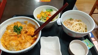 【なか卯】親子丼とうどんと生野菜サラダを喰らう
