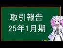 取引報告、25年1月期