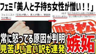 ツイフェミ「美人と子持ち女性が憎い！！」→同性にも煙たがられる理由が判明してしまう...