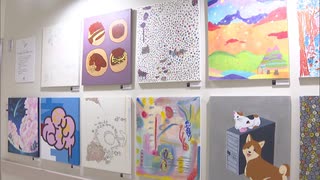 病院が"美術館"に！　障害があるアーティストの作品など約300点を展示　アトリエ公開、制作過程の見学も