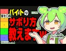 バイト中の暇つぶしティア表【ずんだもん】【ゆっくり解説】