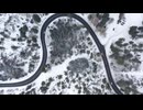 Snowy scenery from above