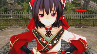 【東方MMD】和装霊夢が踊る Red Rose