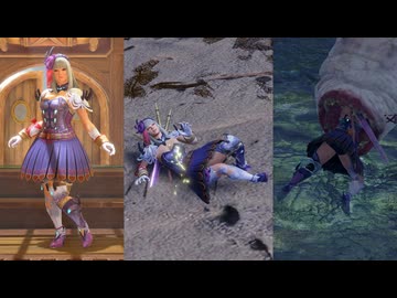 【MHR:SB リョナ】紫剣士 DLC04(ミノト) 麻痺 拘束 フルフル