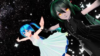 【MMD】白ミクさんと黒ミクさんの『プラネテス』