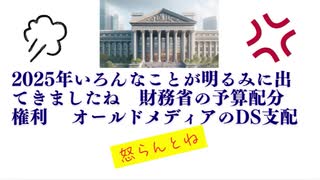 2025年いろんなことが明るみに出てきましたね　財務省の予算配分権利 　オールドメディアのDS支配　#財務省潰せ　#財務省解体