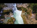 beautiful tropical waterfall in Mexico rainforest, travel destination