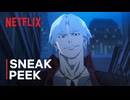 アニメ『Devil May Cry』両手拳銃戦闘アクションシーン