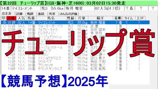 【競馬予想】2025「チューリップ賞(GⅡ)」