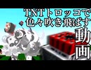 TNTトロッコで色々吹き飛ばすんだぜ