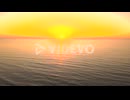 Evening, golden hour sunset over the ocean, 4k drone video