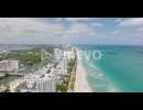 Aerial panoramic view of high rise buildings along sea coast