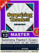 【譜面確認用】 Surprising Thanks!! (Crazy:B ver.) MASTER 【チュウニズムNEW外部出力】