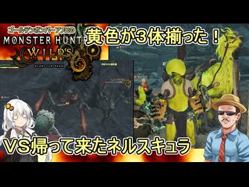 #11【 #モンスターハンターワイルズ 】３体揃ったゴールデンボンバーアフロ黄色部隊：ＶＳ帰ってきたネルスキュラ  #voiceroid実況 #ゆっくり実況プレイ