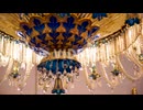 Magnificent crystal chandelier detail