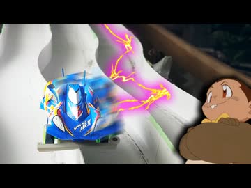 【ミニ四駆】『サンダードリフト走法』特大誇張で再現してみた【ルール無用jcjcタイムアタック】