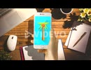 Hand touching digitally generated icon on mobile phone