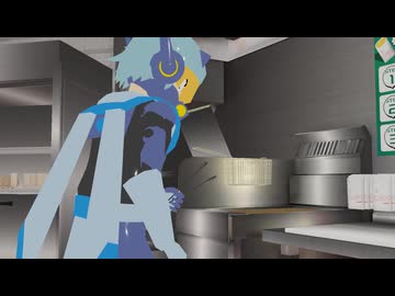 厨房に潜むこんちゃん